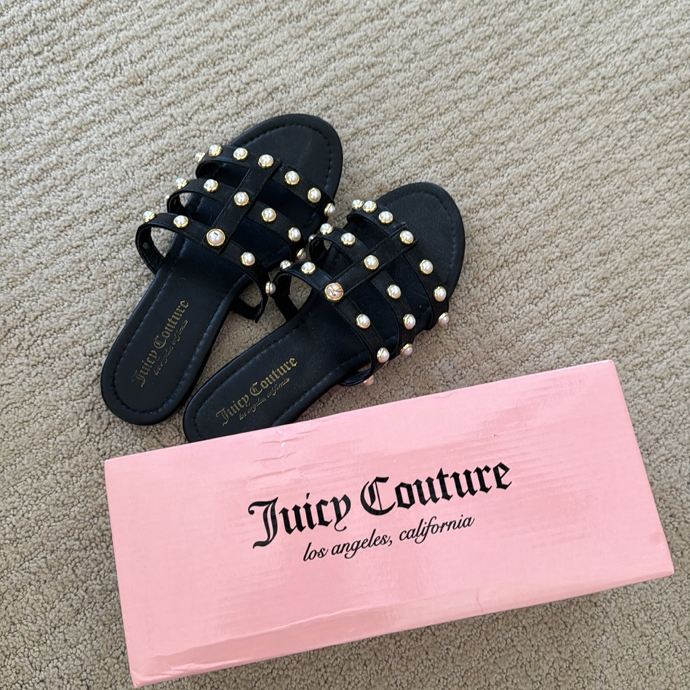 Juicy Couture Zally Mae Sandals Black Pearl 8